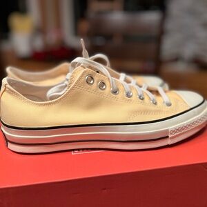Converse Yellow and White Chuck 70 Sneakers Classic Low-Top